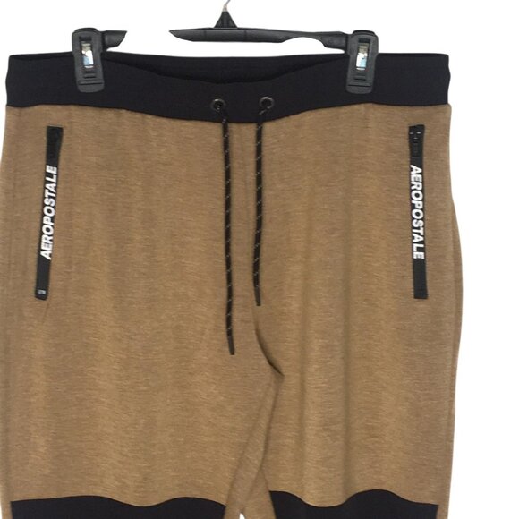 Aeropostale Pants Mens Large Jogger Nylon Panel Zip Pocket Drawstring Athletic - Picture 5 of 15